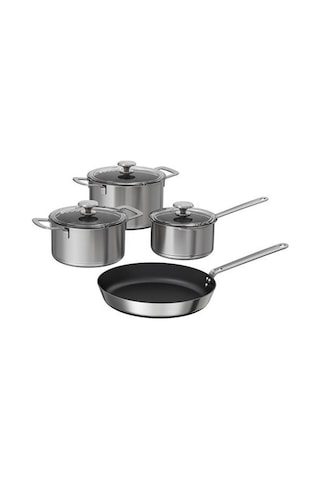 Ikea Hemkomst Tencere Ve Tava Seti 2-3-5 L 28 Cm Krom 7 Parça