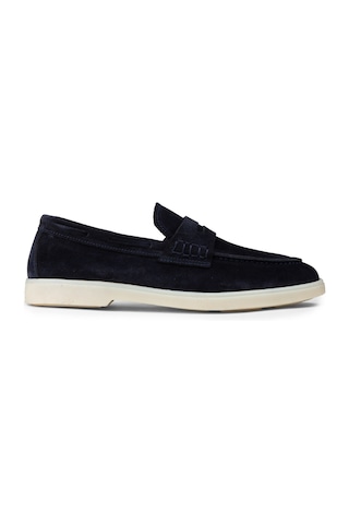 Deery Erkek Hakiki Süet Lacivert Loafer Ayakkabı - 02028mlcvc01 Lacivert
