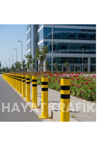 Metal Delinatör 50 Cm - Kulaksız Sarı-siyah Metal Duba