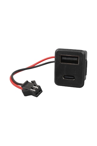 Ic-266t-4 Pano Tip Kare Type-c + Usb Şarj Soketi Bağlantı Modülü