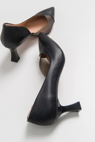 Luvishoes 353 Topuklu Kadın Ayakkabı - Siyah Cilt
