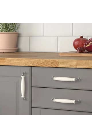 Ikea Klıngstorp 2'li Mobilya Kulpu 141 Mm Krom - Beyaz