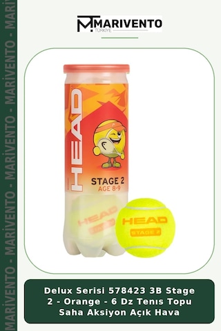 Delux Serisi 578423 3b Stage 2 - Orange - 6 Dz Tenıs Topu Saha Aksiyon Açık Hava