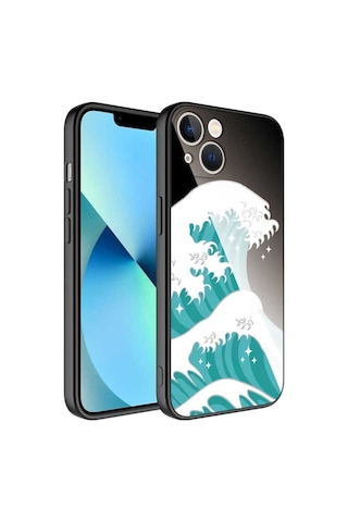 Apple Uyumlu iPhone 13 Kılıf Kamera Korumalı Desenli Sert Silikon Zore Epoksi Kapak NO9