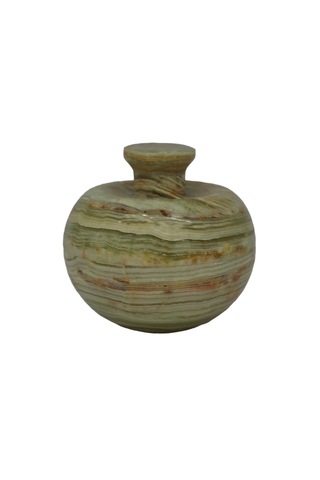 El Yapımı Doğal Oniks Taş Elma Şekerlik - 3 İnç Dekoratif Tasarım