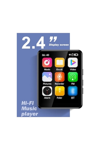 Trendooze Springsun Hoparlörlü Mp3 Ve Mp4 Oynatıcı 2.4 İnç Tam Dokunmatik Ekran Bt Dahili Hoparlör Ve Tf Tf