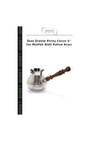 Özel Üretim Pirinç Cezve 5'' İnc Mutfak Aleti Kahve Aracı