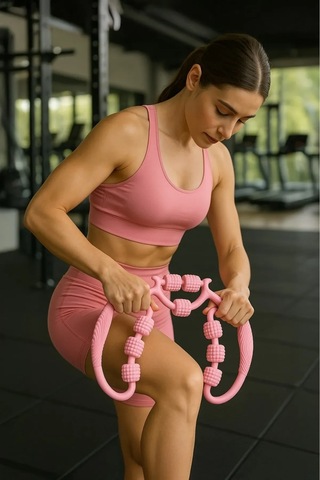 9 Tekerlekli Boyun Bacak Ayak Bel Masaj Aleti Çok Fonksiyonlu Manuel 4741 Açık Mavi