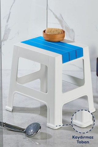 Vienev Plastik Küçük Tabure Mavi Mavi