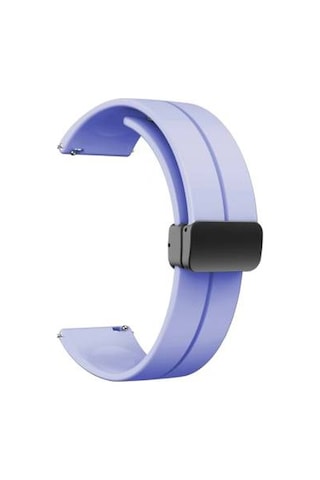Samsung Galaxy Uyumlu Watch 42mm Krd-84 20mm Silikon Kordon - Lila