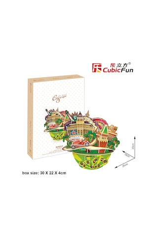 Cubic Fun 3d 64 Parça Puzzle Las Vegas Şehir Kompozisyonu