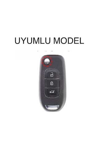 Megane 4 Joy - Clio 5 Captur Koleos Uyumlu Anahtar Kılıfı Siyah/k