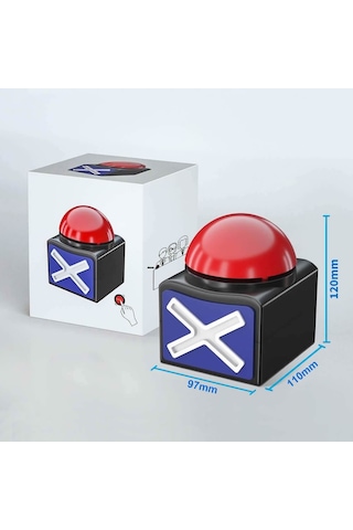 Oyun Soru Cevap Yanıt Butonu 10cm Bilgi Yarışması Işıklı Sesli Zil Uyarı Düğmesi Buzzer