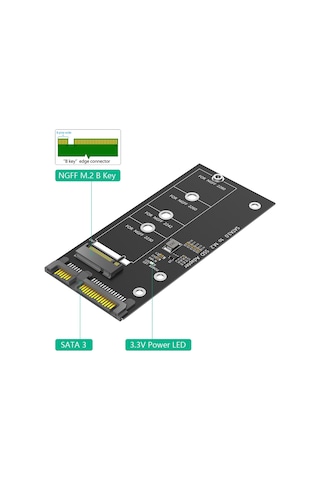 Xurunkeji M.2 - Sata Adaptör Kartı M.2 Ngff - Sata B Anahtar Ssd Dönüştürücü Ngff M.2 2280 2260 2242 2230 Ssd İçin