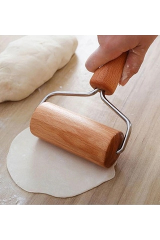 Profesyonel Ahşap Merdane Ergonomik Saplı, Pürüzsüz Rulo Hamur Açıcı Pizza, Börek, Hamur İşleri