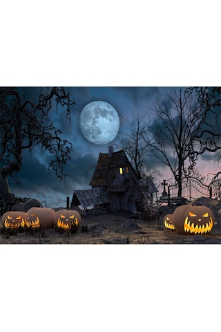 Youtek Halloween Fotoğraf Çekimi İçin 2.1x1.5m Poliester Arka Plan Örtüsü, Taşınabilir Ve Yıkanabilir Beyaz