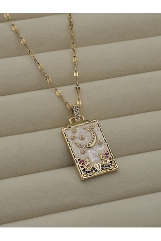 Gökyüzü Tarot Çelik Kolye