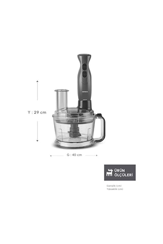 Karaca Pro Multimax 6in1 Space Gray 2000 W Mutfak Robotu (Outlet)