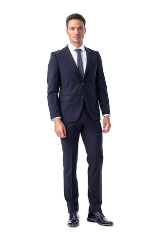 Morven Erkek Lacivert Basic Düz Slim Fit Dar Kesim Çift Yırtmaç - 498888121 Lacivert