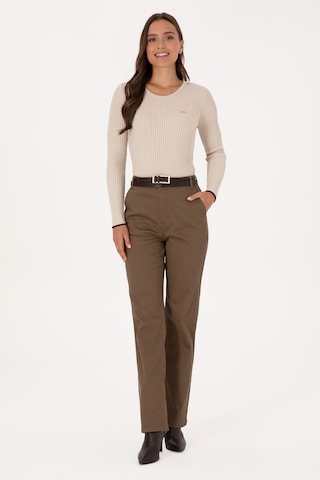 U.s. Polo Assn. Kadın Haki Pantolon Kanvas-chino 50316895-vr027 Hakı
