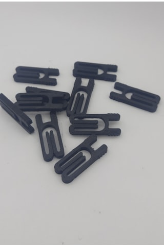 Mini Paket Kapatma Mandalı Klipsi 10 Adet Siyah