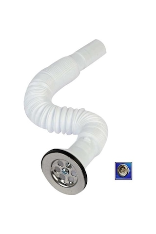 Lavabo Gider Hortumu Körüklü Lavabo Sifonu Gider Borusu 75 Cm