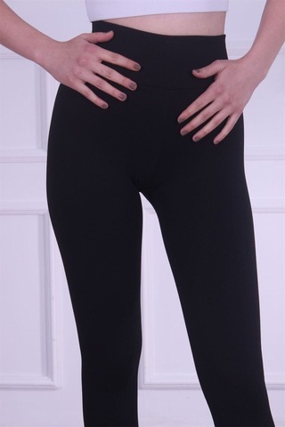 Incebelli Kadın Siyah Sıkılaştıcı Toparlayıcı Yüksek Bel Geniş Kemerli Çelik Örme Taytsiyahm Siyah