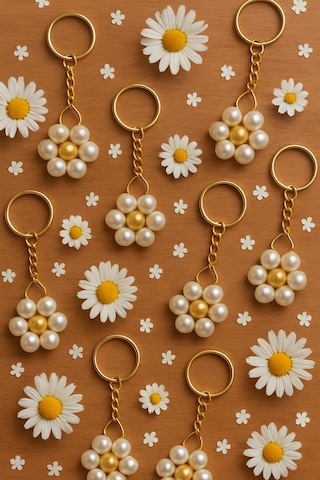 30 Adet Papatya Anahtarlık - Hediyelik Anahtarlık - Sadece Anahatarlıktır