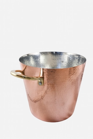 Cuvesta El Yapımı Modern Kalın 1.5mm Bakır Buz Kovası 20x20cm