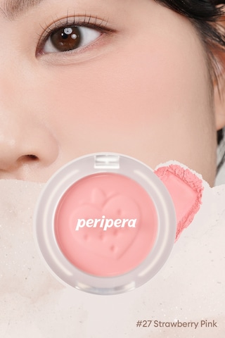 Pastel Tonlarda Sebum Dengeleyici Toz Allık Perıpera Pure Blushed Sunshine Cheek 27 Strawberry Pink 58204020