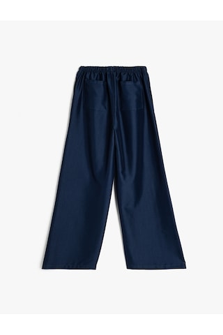 Koton Nervürlü Cepli Geniş Paça Pantolon Lacivert 5wkg40087aw Lacivert