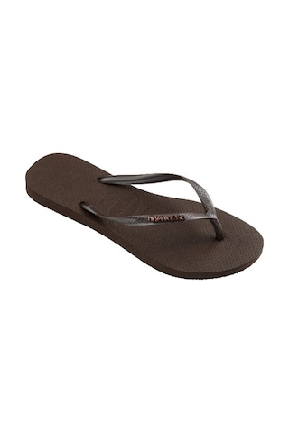 Havaianas Slim Logo Metallic Kadın Parmak Arası Terlik - Kahverengi 4119875 0727