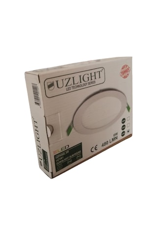 Uzlight 6w Led Spot Beyaz Işık 6500k Sıva Altı 5 Li Paket Delik Ç