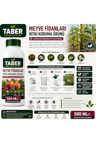 Taber Meyve Ağaçları Bitki Bakım Ürünü 500 Ml Konsantre Meyve Ağaçları İçin Yapraktan Uygulama Diğer