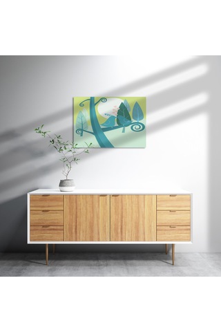 Cakasepetim Daldaki Kuşların Aşkı Sanat Ahşap Mdf Tablo