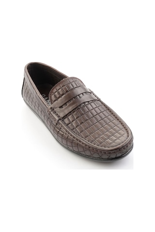 Kahve Hakiki Deri Erkek Loafer Ayakkabı E01697032003 Kahve