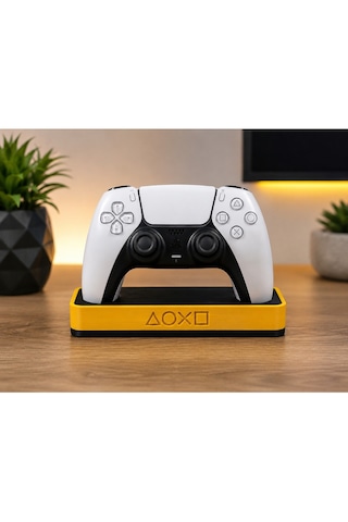 Veriqo 3d Ps5 Dualsense Şarj Ve Stand Ünitesi Playstation 5 Kontrolcü Masaüstü Düzenleyici Standı Sarı