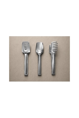 Marino 3 Lü Paslanmaz Çelik Servis Maşası Seti 23 Cm Makarna, Salata, Izgara, Ekmek Ve Açık Büfe İçin Metal Maşa