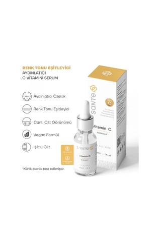 Sante Plus Aydınlatıcı ve Renk Tonu Eşitleyici Vitamin C Serum 30 ML