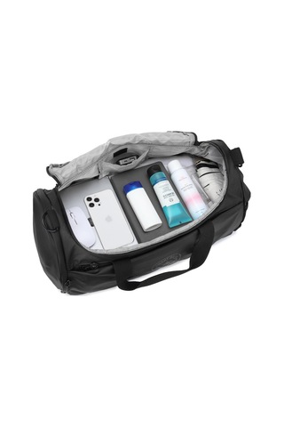 Metalik Siyah Kumaş Spor Seyahat Çantası Smart Bags 3122 Siyah