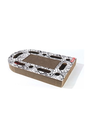 M-pets Urban Style Freestyle Kedi Karton Tırmalama Tahtası Siyah Beyaz 50x30 Cm 244-54019.01
