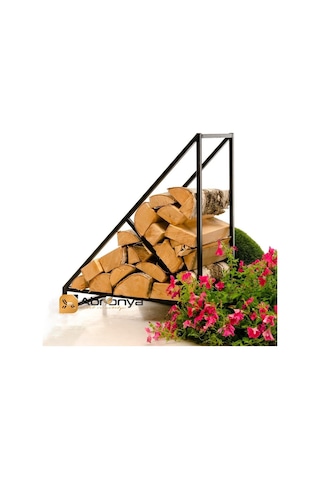 Soba Yanına Odunluk Odun Kovası Metal Odunluk Şömine Yanına Odunluk