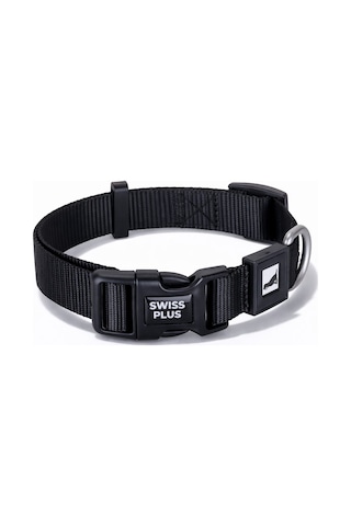 Swissplus Urban Paws Köpek Tasması Noir Black Ayarlanabilir, Dayanıklı, Hafif-20mm Siyah
