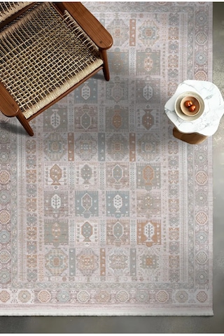 Mariesse Home Antik Serisi Vintage Modern Dokuma Salon Oturma Odası Halısı 408-multi