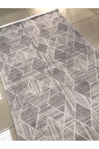 Merinos Halı Diyez Serisi 64249 096 Akrilik Yün Halı Salon Oturma Odası Halısı Gri - Krem