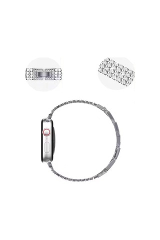 Tedar Apple Watch Uyumlu 38mm Live Taşlı Kordon Saat Değildir - Rose Gold Najmaddin