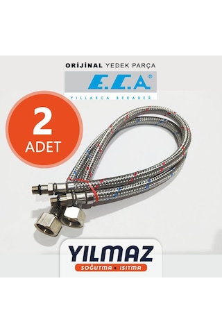 E.C.A. Batarya Bağlantı Fleksi - Hortumu. Soğuk Ve Sıcak - 45Cm . M8 Kırmızı - Mavi