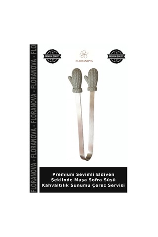 Premium Sevimli Eldiven Şeklinde Maşa Sofra Süsü Kahvaltılık Sunumu Çerez Servisi