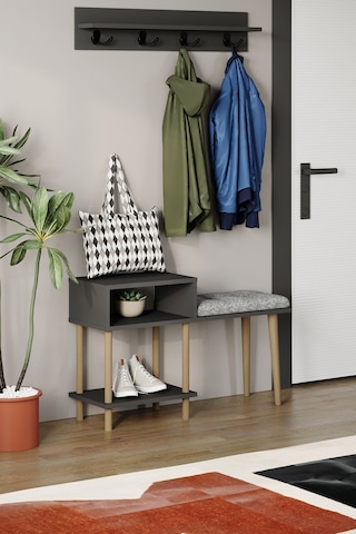 Puflu Ayakkabılık Raflı Ayakkabılık Iki Raflı Ayakkabılık-antrasit Antrasit