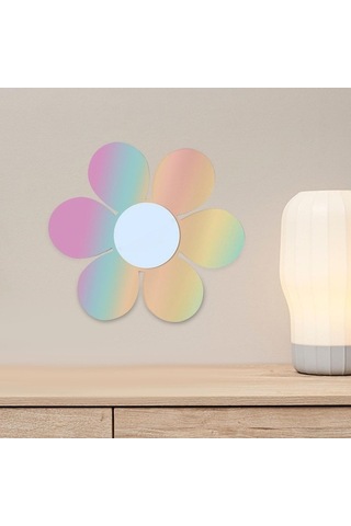 Pazly Yaratıcı Suntek Makyaj Estetik Dekoratif Çiçek-30.8cmx30.8cm Aynası Ayna Hj Ahşap